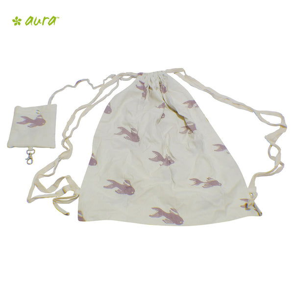 Organic herbal dyed corporate bag fish print