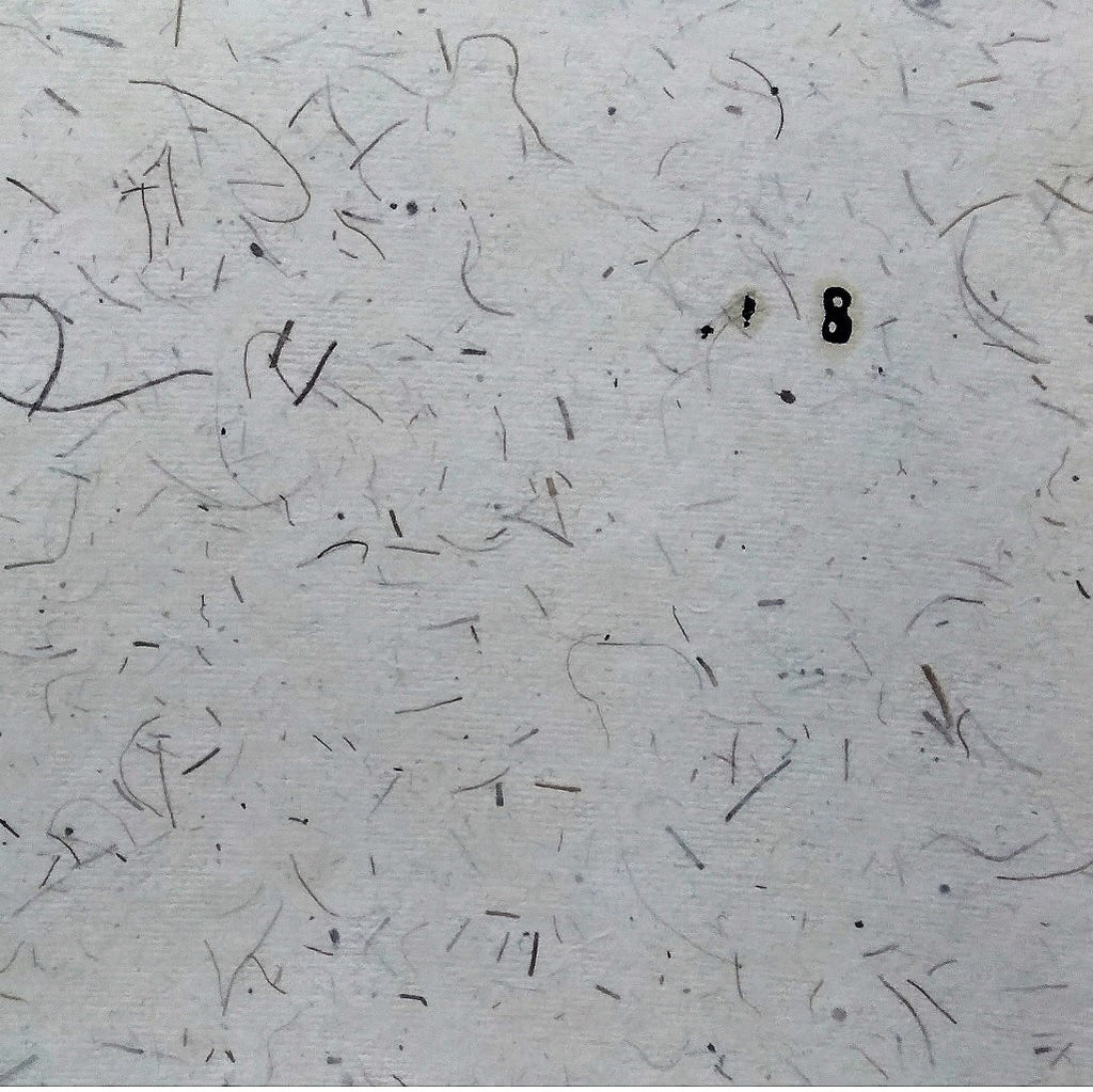 White thin paper hand made khadi (cotton waste) with embedded light strings set of 5