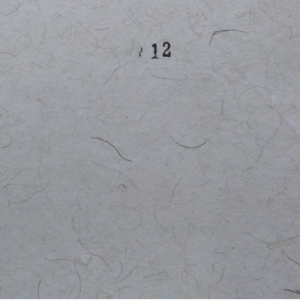 White thin paper hand made khadi (cotton waste) with embedded dense strings set of 5