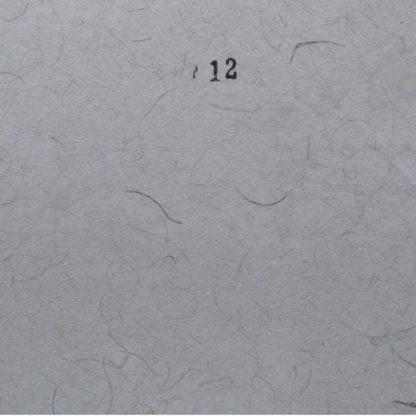 White thin paper hand made khadi (cotton waste) with embedded dense strings set of 5