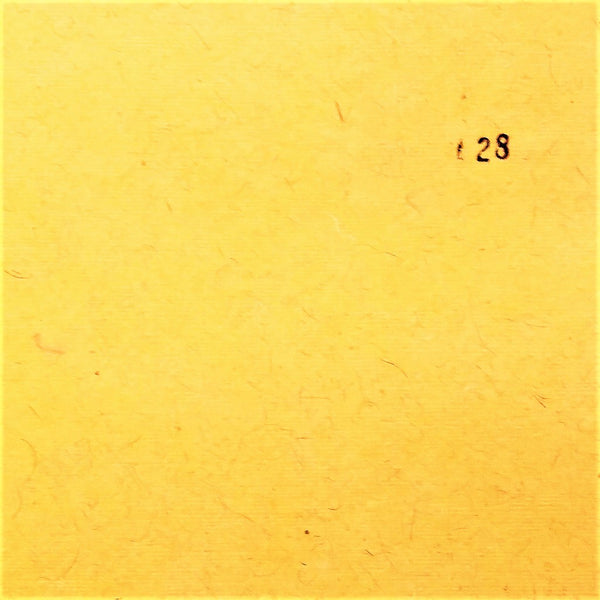 Yellow thin paper hand made khadi (cotton waste) with embedded strings set of 5