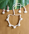 MORALFIBRE - BORIA WORK NECKLACE SET – RED & CREAM