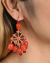 MORALFIBRE – MIRROR EARING WITH RUBY STONE