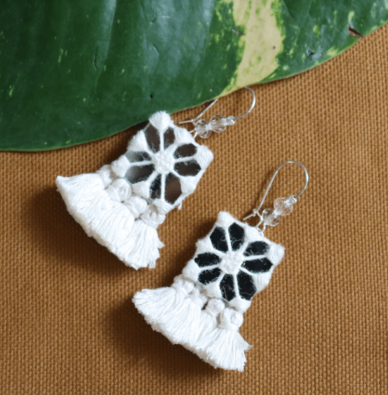 MORALFIBRE - SQUARE MIRROR EARRING