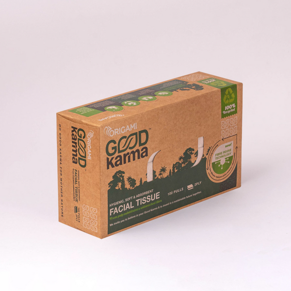 ORIGAMI GOOD KARMA FACE TISSUE - 100 PULLS