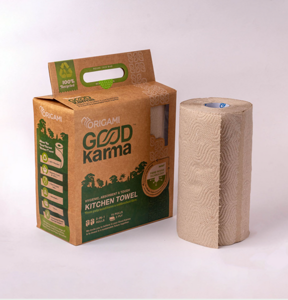 ORIGAMI GOOD KARMA KITCHEN TOWEL - 2 IN 1