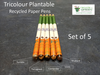 Write Green-Tricolour Plantable Recycled Paper Pens