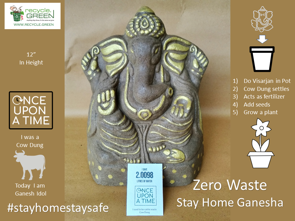 Zero Waste Stay Home Ganesha 12"