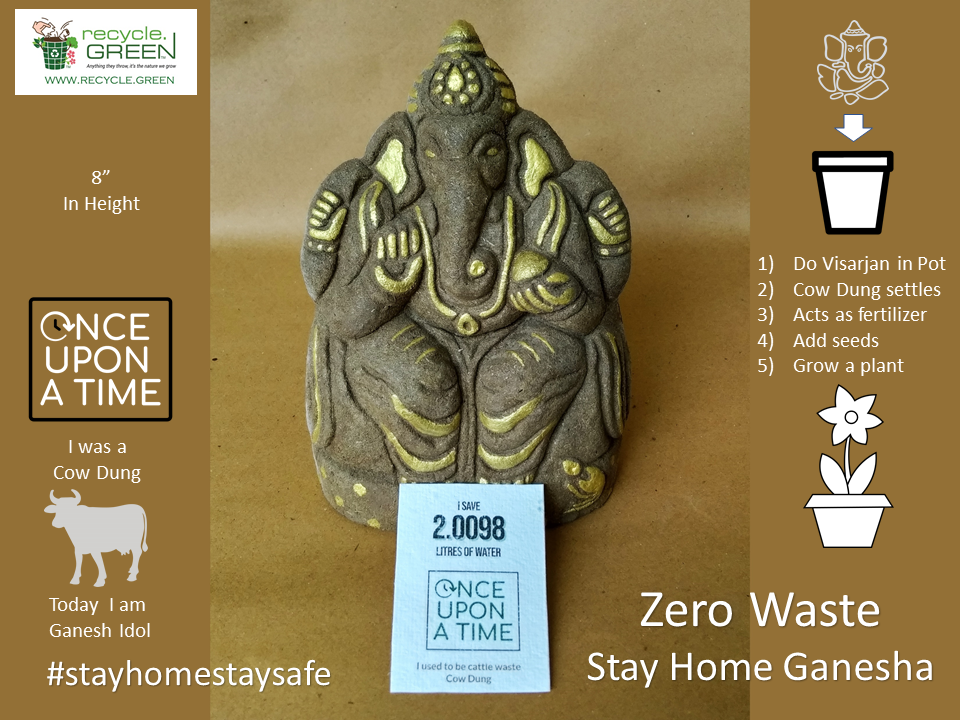 Zero Waste Stay Home Ganesha 8"