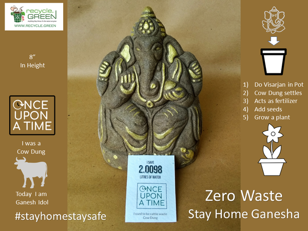 Zero Waste Stay Home Ganesha 8"