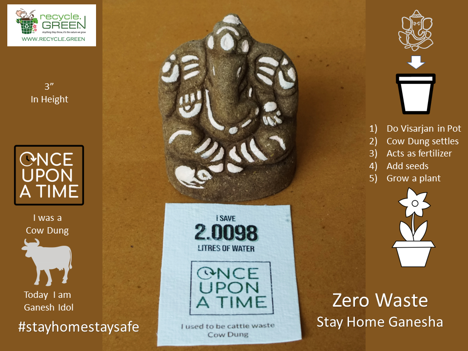 Zero Waste Stay Home Ganesha 3"