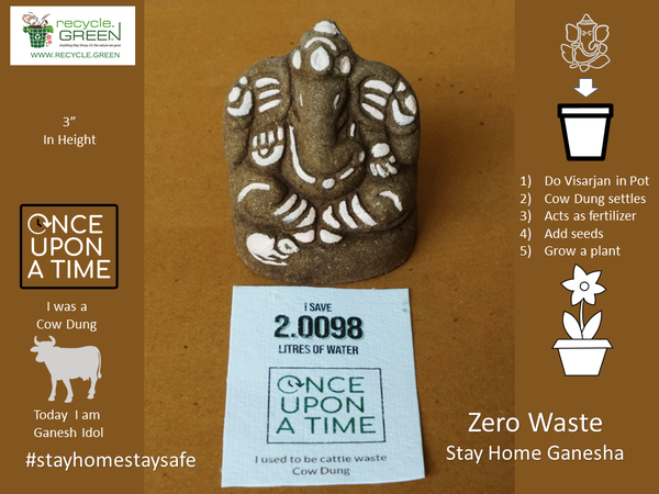 Zero Waste Stay Home Ganesha 3"