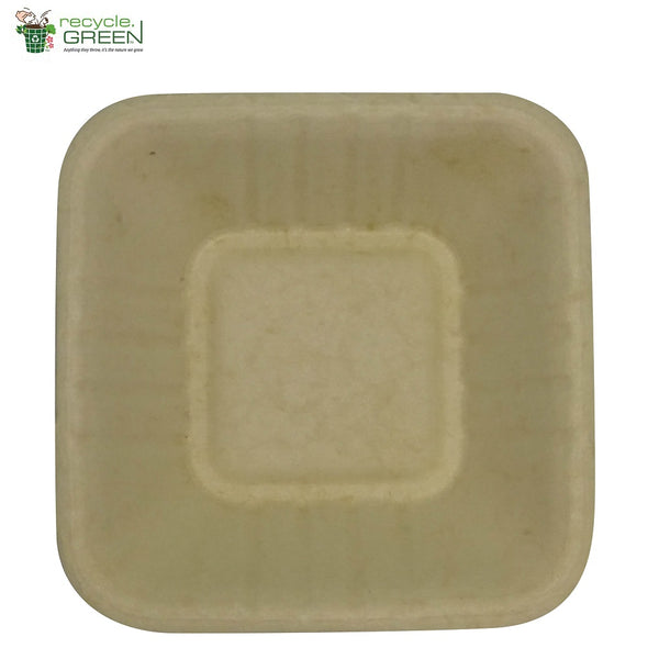 Biodegradable Compostable Sugarcane Bagasse Square bowl table ware 4 inch  (Set of 25)
