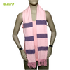 Organic Herbal Dyed Stole / Scarf Yarn Dyed 65" x 21" Pink/Violet