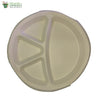 Biodegradable Compostable Sugarcane Bagasse Round Plate with 4 compartments 11 inch  (Set of 25)