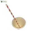 A set of 10 - sugarcane bagasse glass + paper straw biodegradable compostable