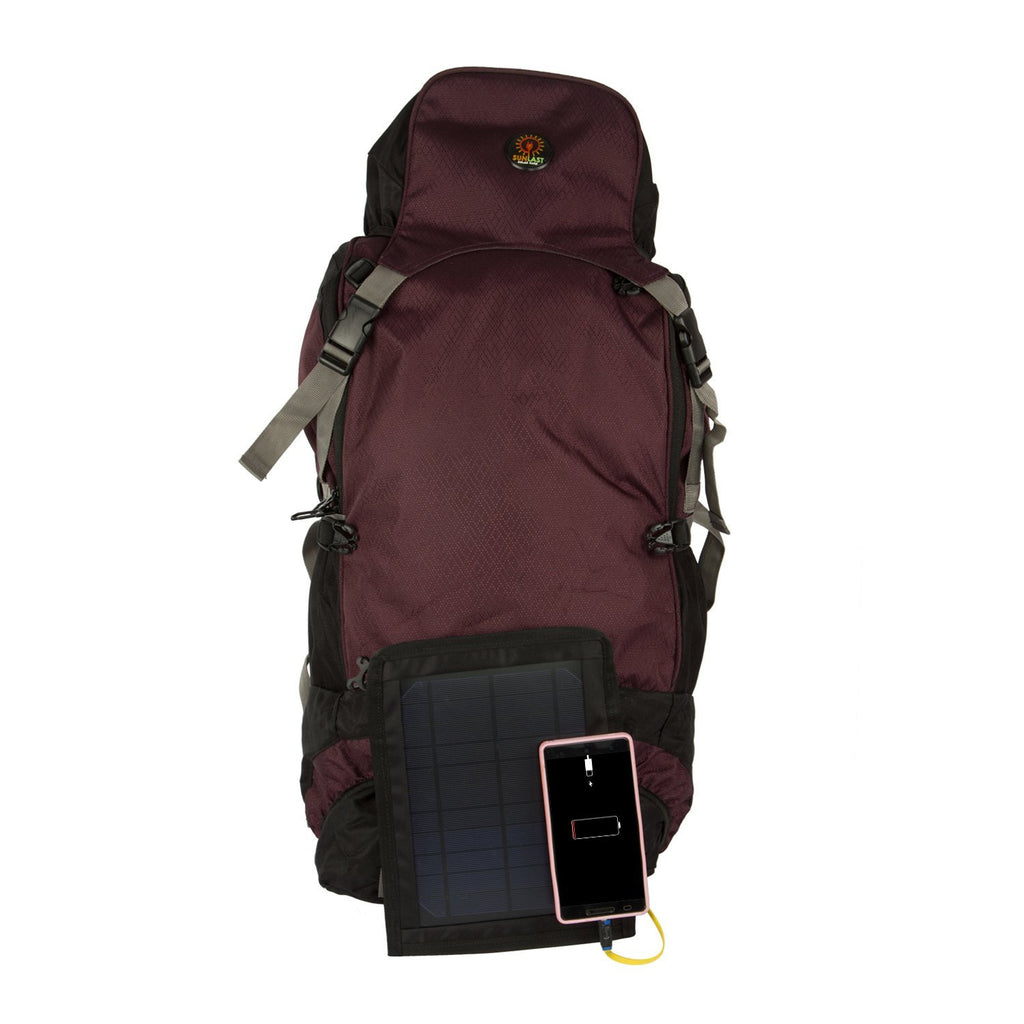 Solar Trekking bag T001 with solar panel, battery bank and mobile charger