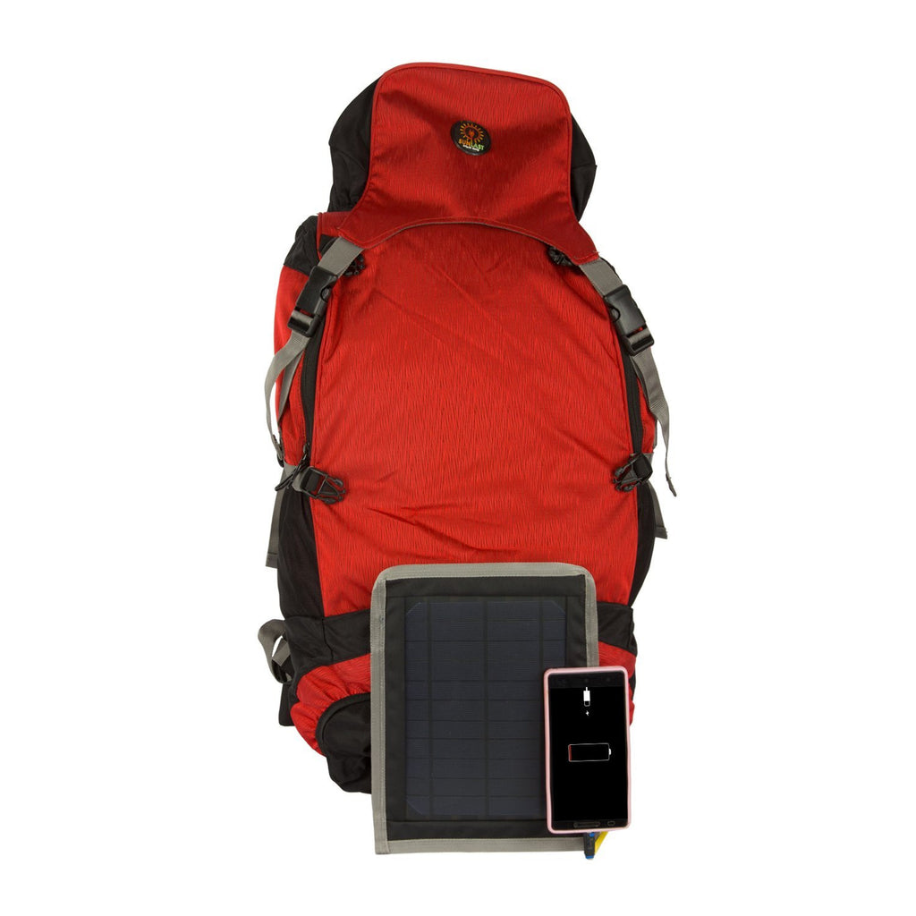 Solar Trekking bag T001 with solar panel, battery bank and mobile charger