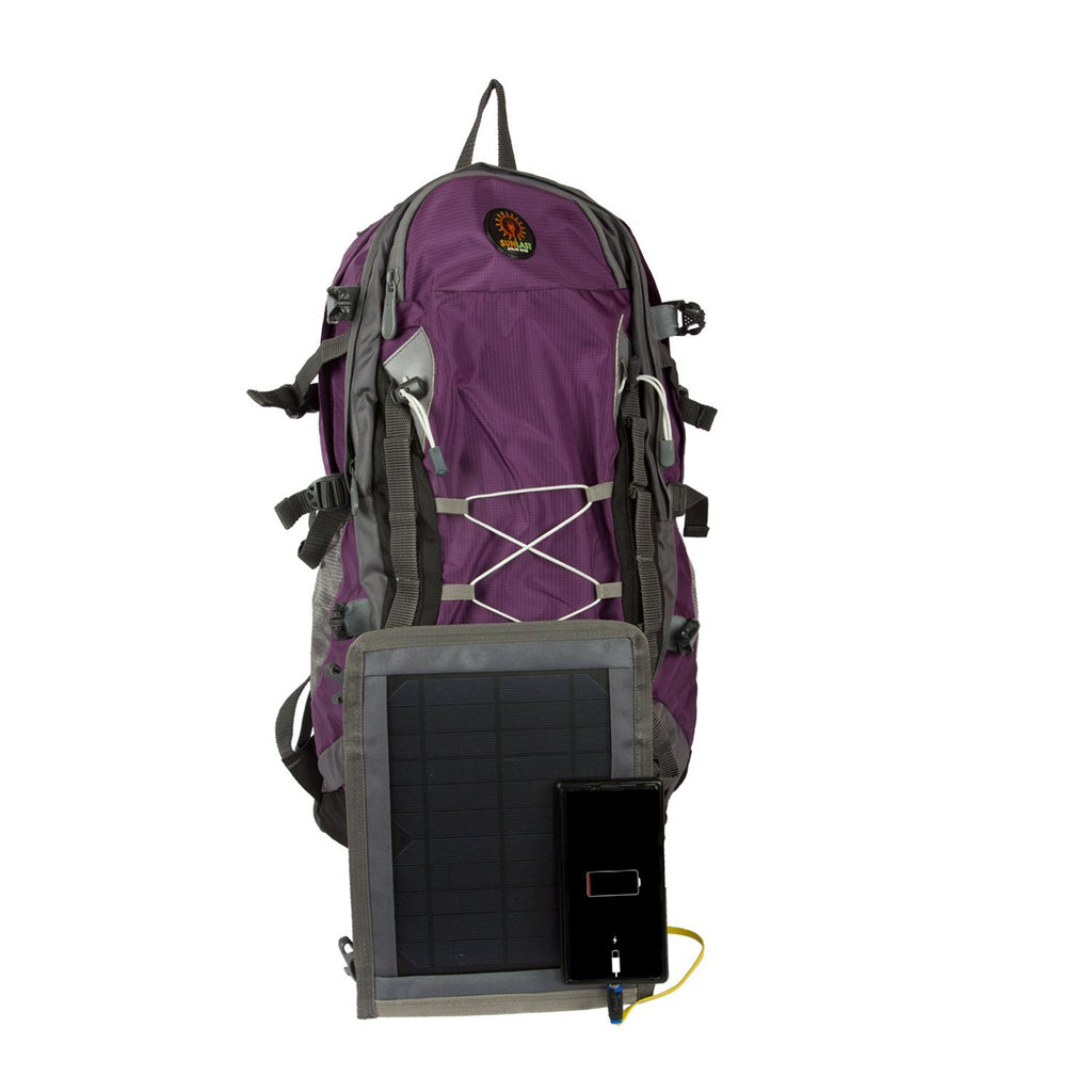 Solar Trekking Backpack T004 with solar panel, battery bank and mobile charger (Sunlast)