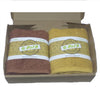 Gift Pack Organic Herbal Dyed Hand Towel Cotton Terry Fabric 16" x 24" set of 2 - 6 colour combination