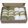 Gift Pack Organic Herbal Dyed Face Towel Cotton Terry Fabric 13" x 13" set of 4 (2 colours x 2) 4 colour combinations