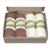 Gift Pack Organic Herbal Dyed Face Towel Cotton Terry Fabric 13" x 13" set of 4 (2 colours x 2) 4 colour combinations