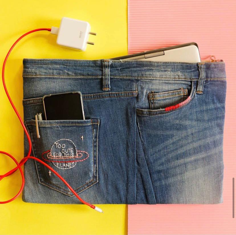 Fabrefine Upcycled Laptop Sleeve-Big