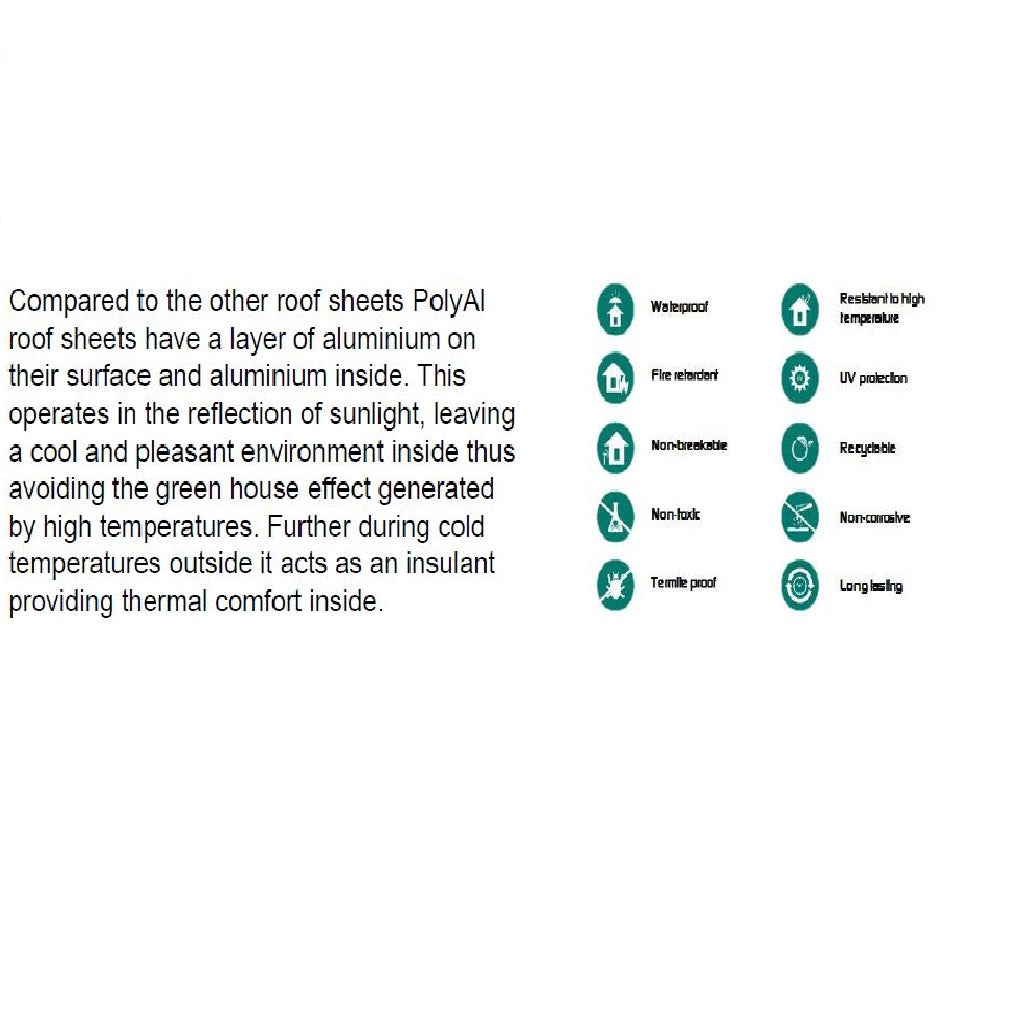 Waste TetraPak Recycled PolyAl Partition Sheet Flat - 8ft x 4ft 4mm