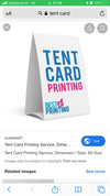 Recycled Paper - Tent Card, 250 GSM, Size - 9", Base 4 "