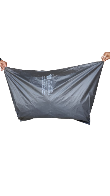 Recycle Plastic Garbage Bags - 24" x 40" x 75 micron - Set of 100 Kgs