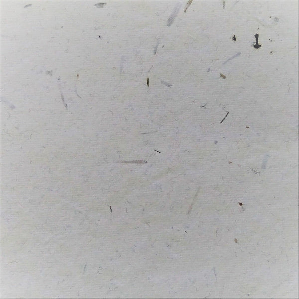 White thick card paper hand made khadi (cotton waste) with grass petals set of 5