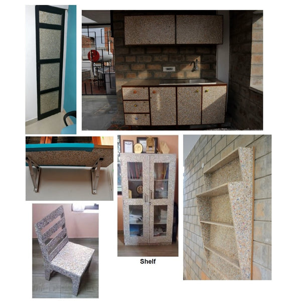 Waste TetraPak Recycled Chipboard Furniture Sheet - 8ft x 4ft 6 mm