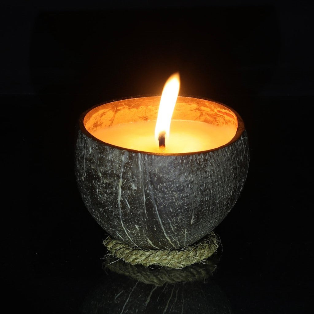 Upcycled Coconut Shell Candle
