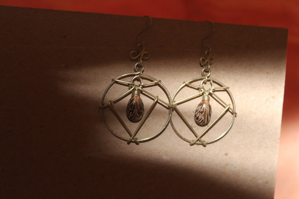 Delicate Darling A beautiful earrings for women made out of upcycled material by ECOHUT