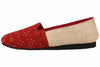 Spotted Carmine | Handcrafted Vegan Slip-On Shoes for Women